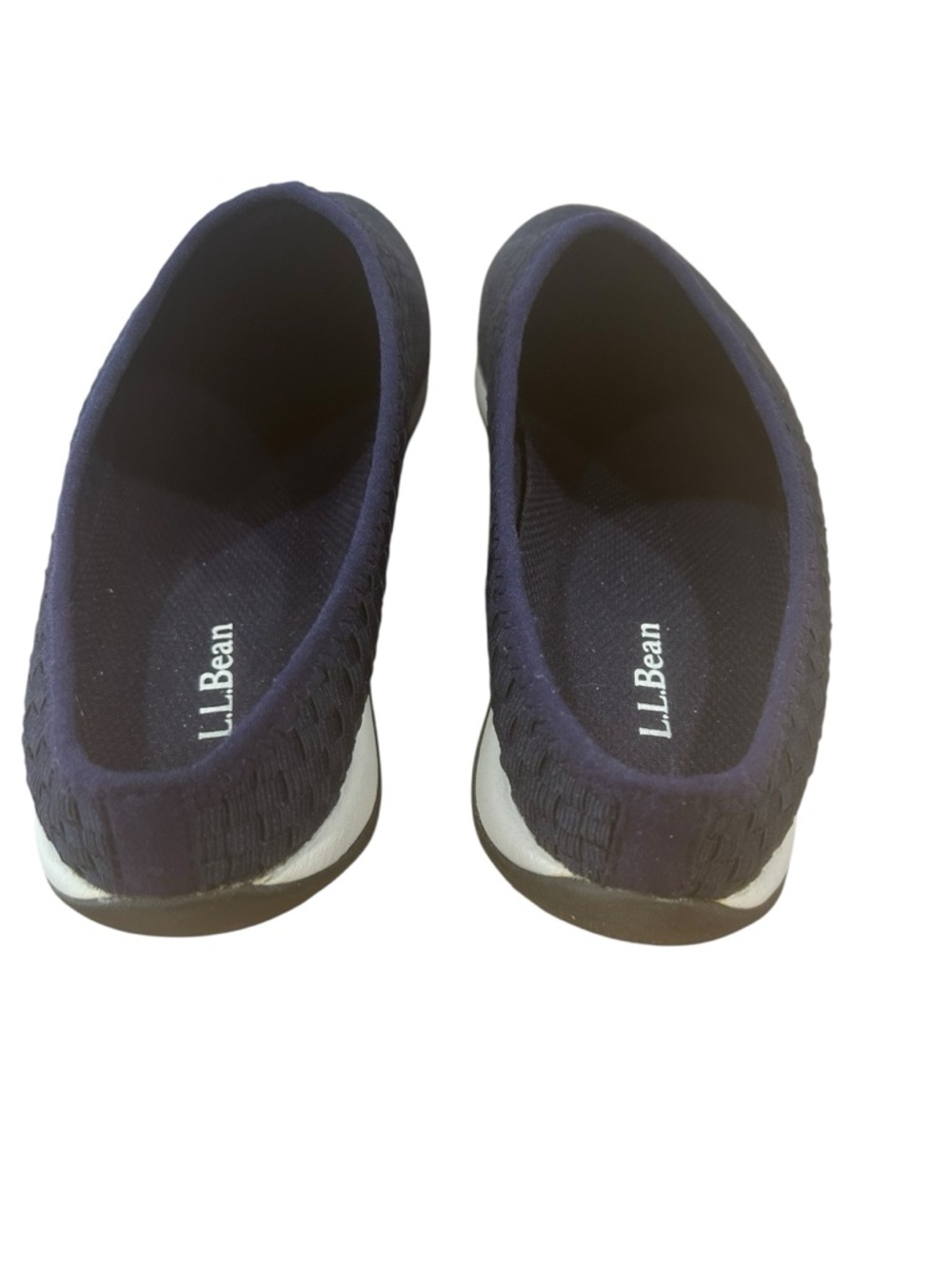 L.L. Bean BeanSport Woven Mule Slides Navy blue womens size 9.5M Comfort Slip On - Picture 8 of 12